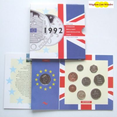 1992 Brilliant Uncirculated Coin Set - Click Image to Close